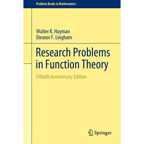 Research Problems in Function Theory: Fiftieth Anniversary Edition [Hardcover]