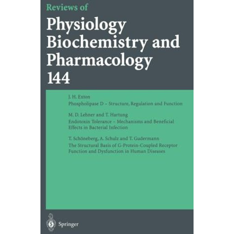 Reviews of Physiology, Biochemistry and Pharmacology [Paperback]