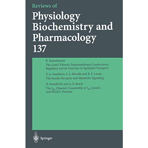 Reviews of Physiology, Biochemistry and Pharmacology [Paperback]