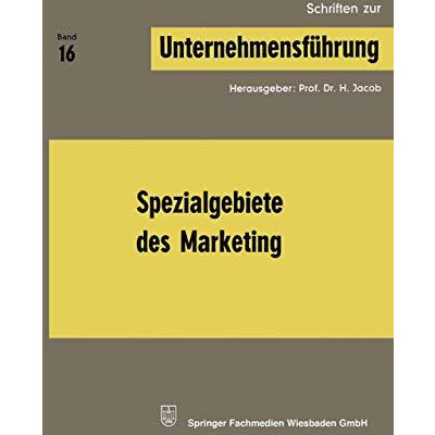 Spezialgebiete des Marketing [Paperback]