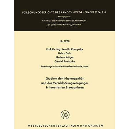 Studium der Inhomogenit?t und des Verschlackungsvorganges in feuerfesten Erzeugn [Paperback]