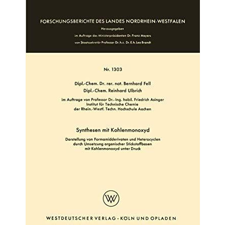 Synthesen mit Kohlenmonoxyd: Darstellung von Formamidderivaten und Heterocyclen  [Paperback]