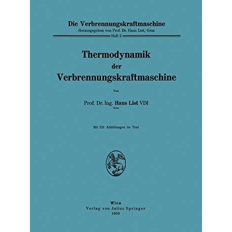 Thermodynamik der Verbrennungskraftmaschine [Paperback]