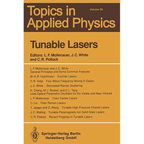 Tunable Lasers [Paperback]