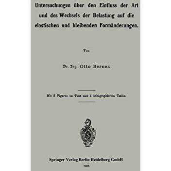 Untersuchungen ?ber den Einfluss der Art und des Wechsels der Belastung auf die  [Paperback]