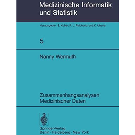 Zusammenhangsanalysen Medizinischer Daten [Paperback]