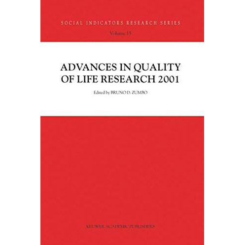 Advances in Quality of Life Research 2001 [Hardcover]