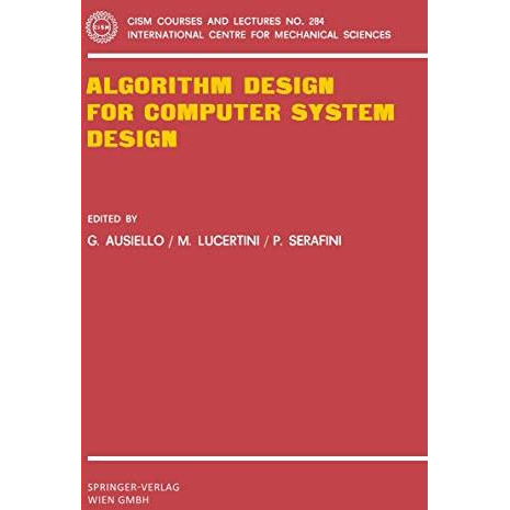 Algorithm Design for Computer System Design [Paperback]