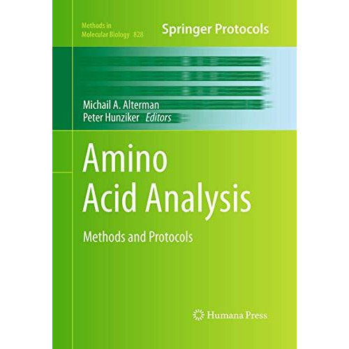 Amino Acid Analysis: Methods and Protocols [Paperback]