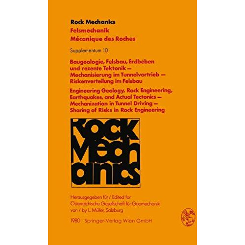 Baugeologie, Felsbau, Erdbeben und rezente Tektonik  Mechanisierung im Tunnelvo [Paperback]