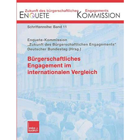 B?rgerschaftliches Engagement im internationalen Vergleich [Paperback]