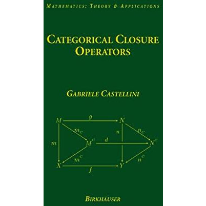 Categorical Closure Operators [Hardcover]