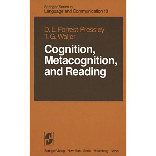 Cognition, Metacognition, and Reading [Paperback]