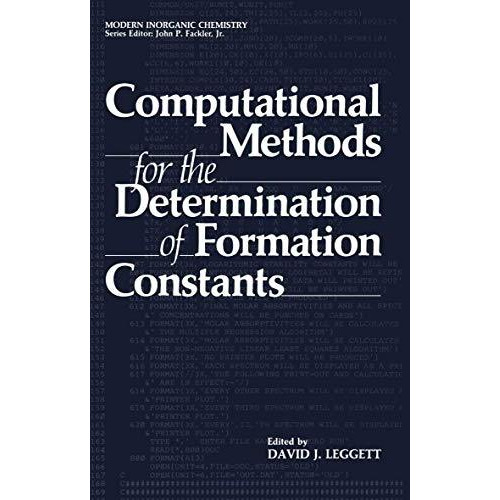 Computational Methods for the Determination of Formation Constants [Paperback]