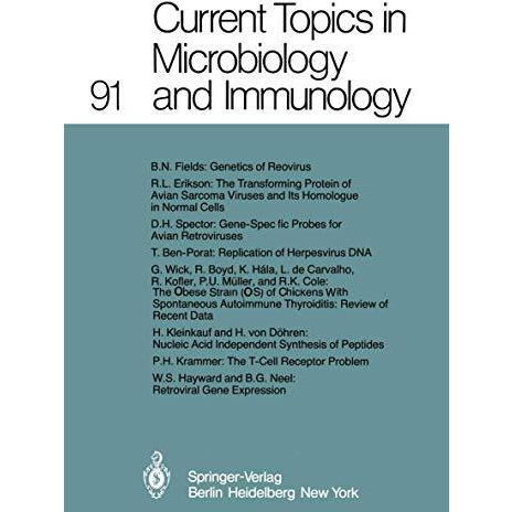 Current Topics in Microbiology and Immunology [Paperback]