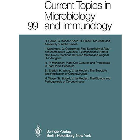 Current Topics in Microbiology and Immunology [Paperback]