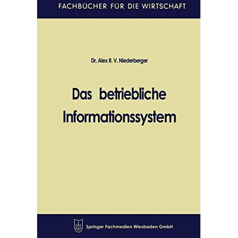 Das betriebliche Informationssystem [Paperback]