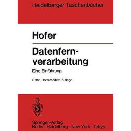 Datenfernverarbeitung: Au?enstelle  Datenfern?bertragung Rechenzentrum  Betrie [Paperback]