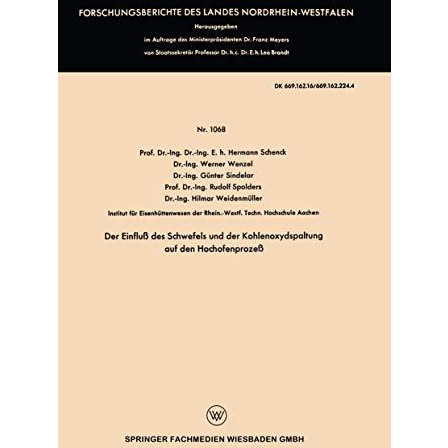 Der Einflu? des Schwefels und der Kohlenoxydspaltung auf den Hochofenproze? [Paperback]