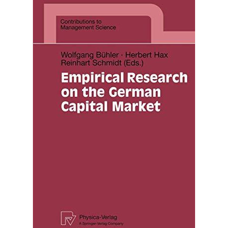 Empirical Research on the German Capital Market [Paperback]