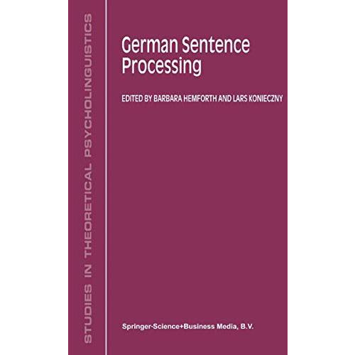 German Sentence Processing [Hardcover]