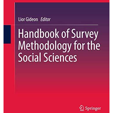 Handbook of Survey Methodology for the Social Sciences [Hardcover]