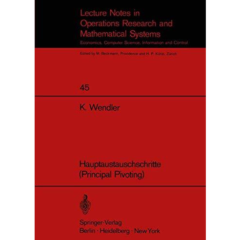 Hauptaustauschschritte (Principal Pivoting) [Paperback]