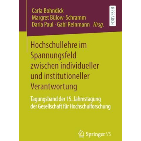 Hochschullehre im Spannungsfeld zwischen individueller und institutioneller Vera [Paperback]