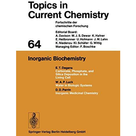 Inorganic Biochemistry [Paperback]