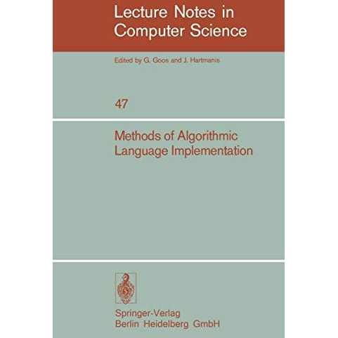 Methods of Algorithmic Language Implementation [Paperback]