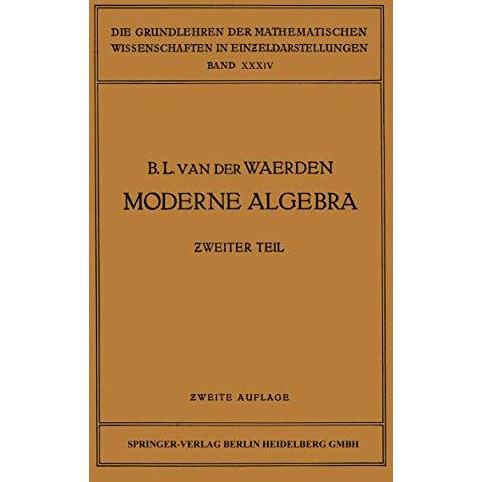 Moderne Algebra [Paperback]