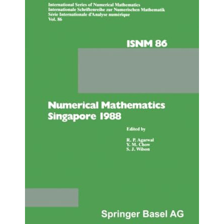 Numerical Mathematics Singapore 1988: Proceedings of the International Conferenc [Paperback]