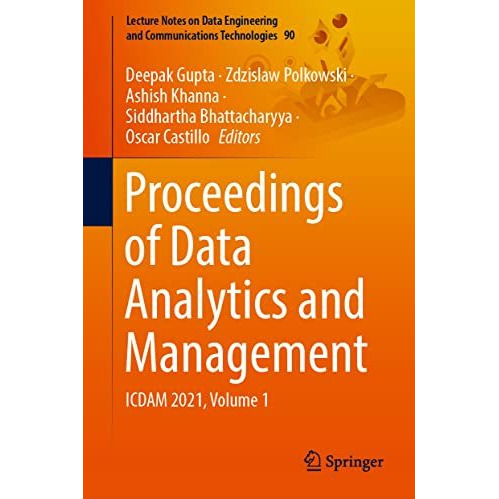 Proceedings of Data Analytics and Management: ICDAM 2021, Volume 1 [Hardcover]