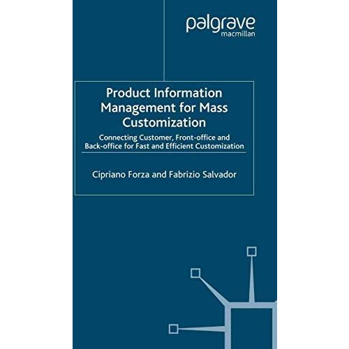 Product Information Management for Mass Customization: Connecting Customer, Fron [Paperback]