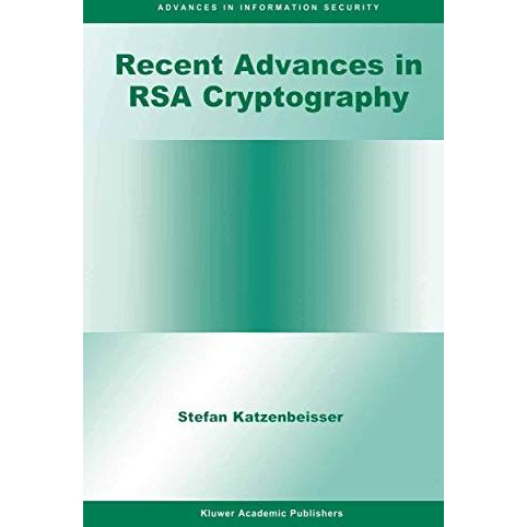 Recent Advances in RSA Cryptography [Paperback]