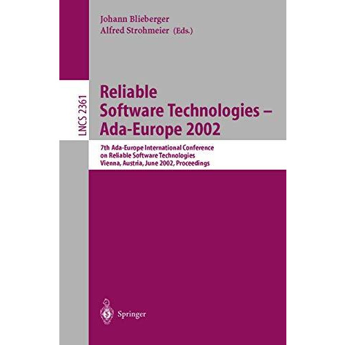 Reliable Software Technologies - Ada-Europe 2002: 7th Ada-Europe International C [Paperback]