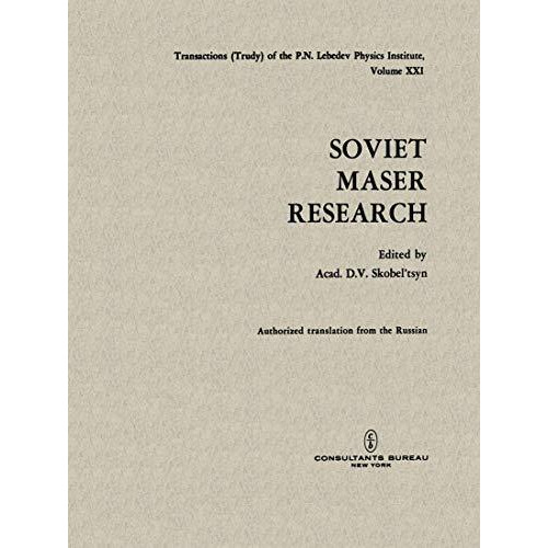 Soviet Maser Research [Paperback]