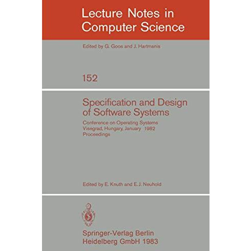 Specification and Design of Software Systems: Conference on Operating Systems. V [Paperback]