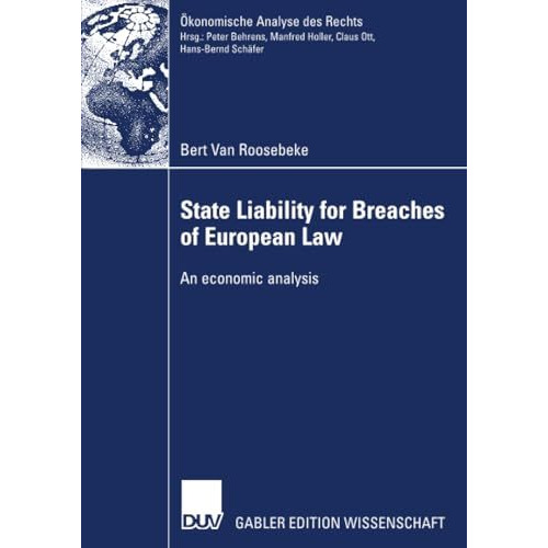 State Liability for Breaches of European Law: An economic analysis [Paperback]