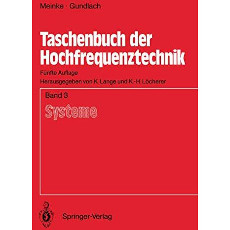 Taschenbuch der Hochfrequenztechnik: Band 3: Systeme [Paperback]