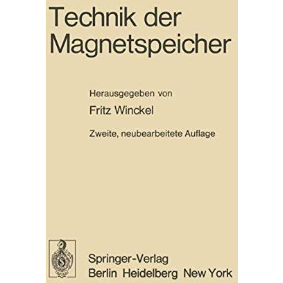 Technik der Magnetspeicher [Paperback]