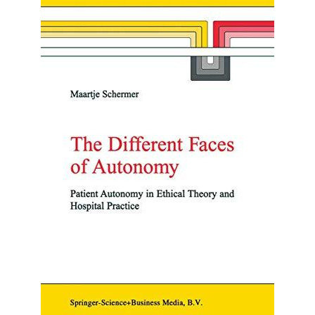 The Different Faces of Autonomy: Patient Autonomy in Ethical Theory and Hospital [Hardcover]