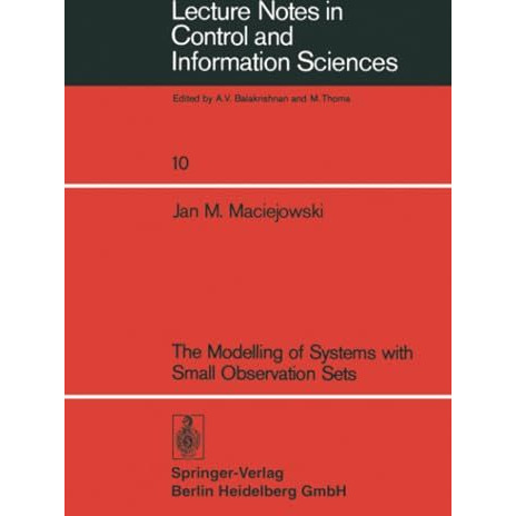 The Modelling of Systems with Small Observation Sets [Paperback]