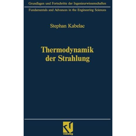 Thermodynamik der Strahlung [Paperback]