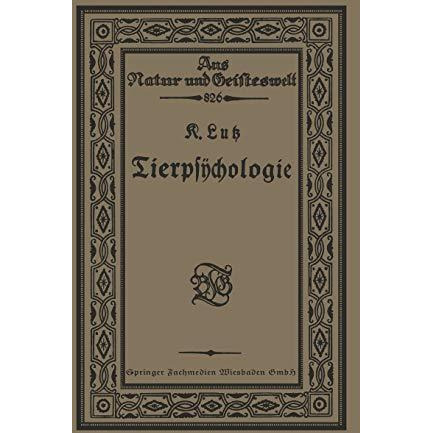 Tierps?chologie Eine Einf?hrung in die vergleichende Ps?chologie [Paperback]