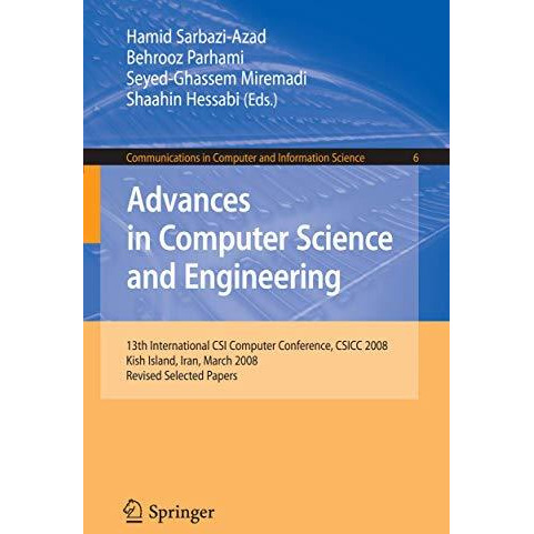 Advances in Computer Science and Engineering: 13th International CSI Computer Co [Paperback]