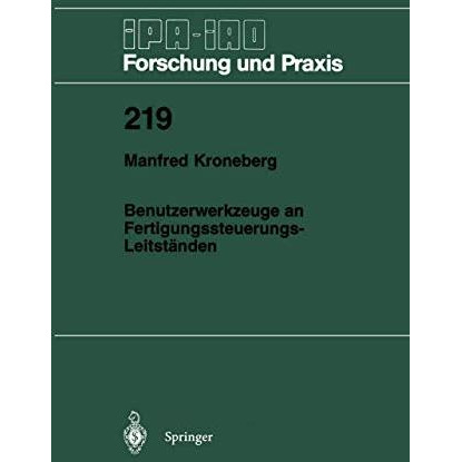 Benutzerwerkzeuge an Fertigungssteuerungs-Leitst?nden [Paperback]