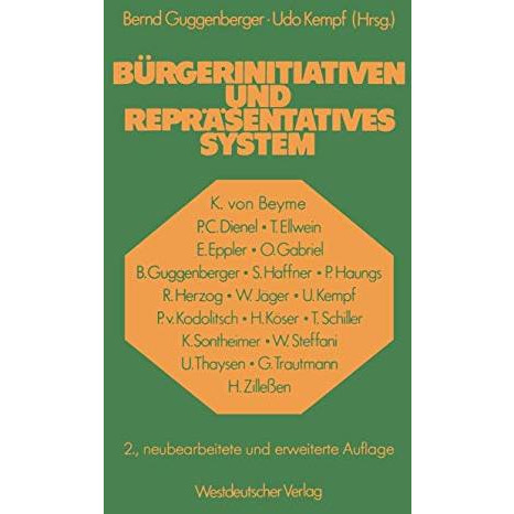 B?rgerinitiativen und repr?sentatives System [Paperback]