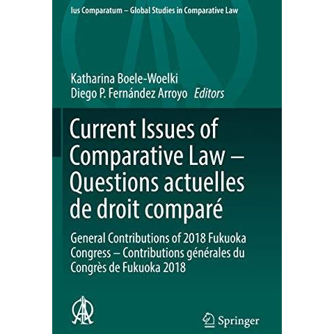 Current Issues of Comparative Law  Questions actuelles de droit compar?: Genera [Paperback]