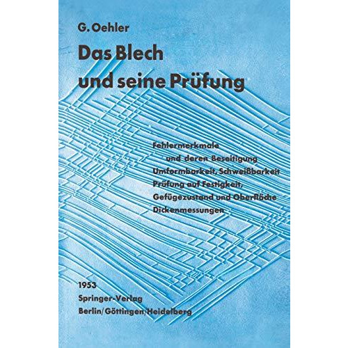 Das Blech und seine Pr?fung [Paperback]